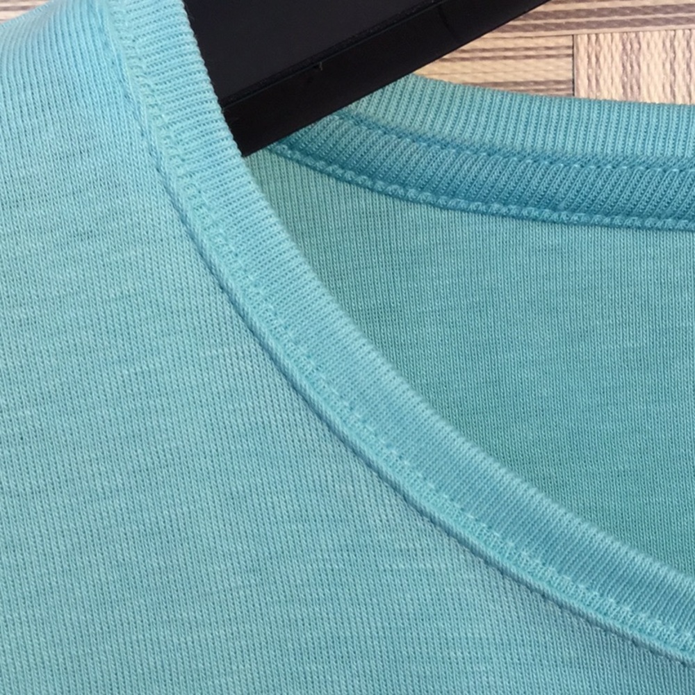 Talbots ice blue crew neck tee. - Picture 3 of 4